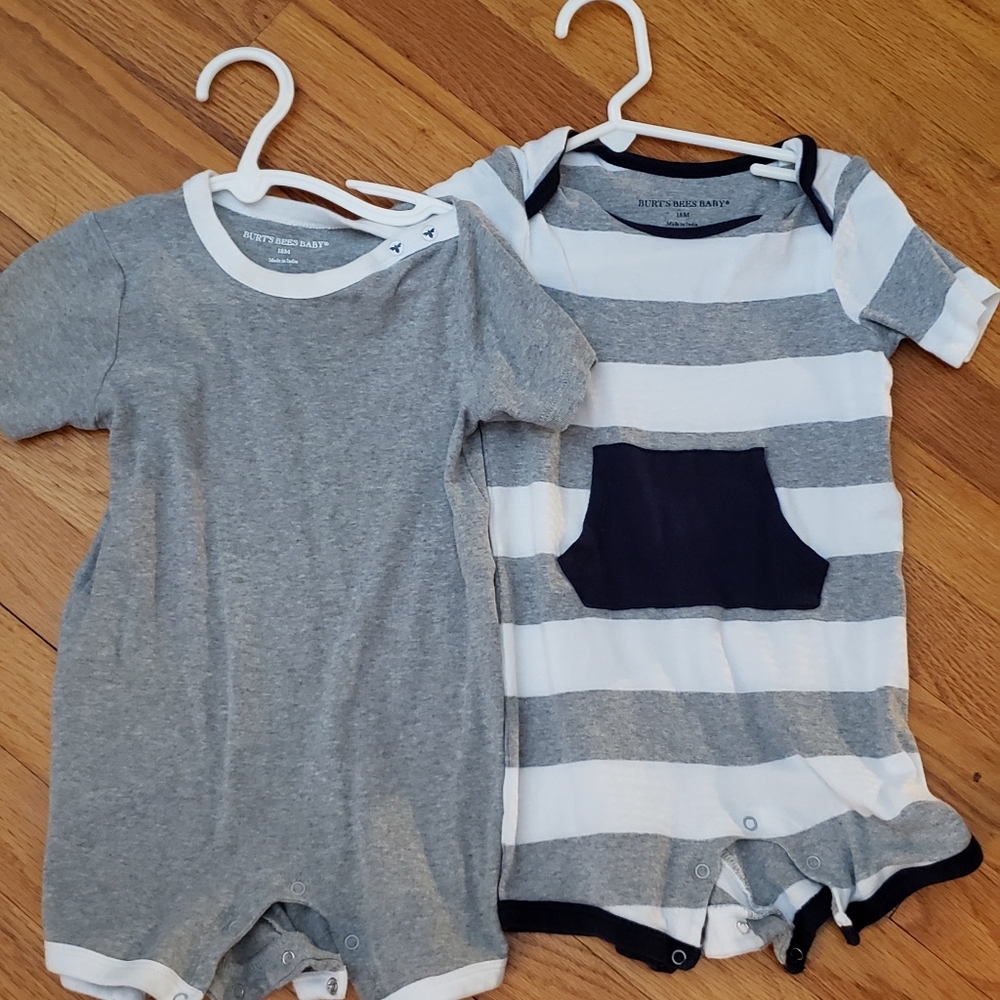 18m burts bees rompers boys